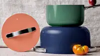 Caraway cookware is colorful and functional.