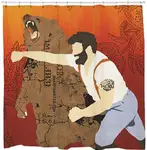 Sharp Shirter Haymaker shower curtain