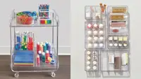 The clear rolling cart and drawer inserts