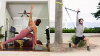 fitness equipment, yoga block, TRX