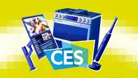 Graphic for CES 2022 with miscellaneous gadgets
