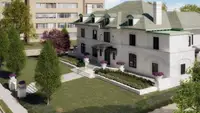 Overlook of a multi-storey mansion in Cleveland, Ohio.