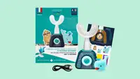 The Y-Brush set against a teal background.