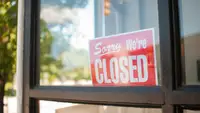 Closed door sign
