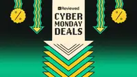 Tracking live Cyber Monday deals in this green cartoon graphic of low prices on Reviewed's favorite discount and sale products