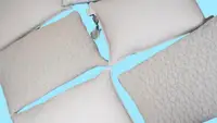 Pillows on a blue background