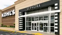 Outside of a Kohl's storefront with a Sephora beauty store inside.
