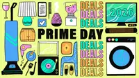A busy graphic that shows lots of products and the words Prime Day Deals