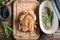 A spiced turkey ready for the oven
