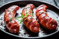 sausages in a pan