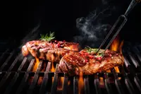 Steak on grill