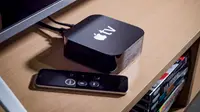 An Apple TV streaming box