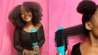 Does the Revlon hair dryer brush with 69,000 reviews work on natural hair?