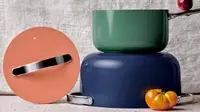 Caraway cookware is colorful and functional.