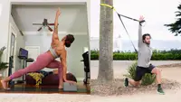fitness equipment, yoga block, TRX
