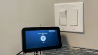 Amazon Echo Show 5 (second-gen) next to the Wemo Smart Light Switch (second-gen)