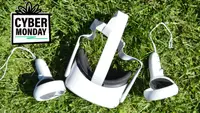 A white virtual reality headset