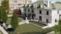 Overlook of a multi-storey mansion in Cleveland, Ohio.