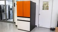 The Samsung Bespoke RF29BB8600AP sitting in the Reviewed lab testing area