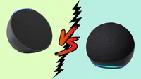 The Amazon Echo Pop next to the Echo Dot