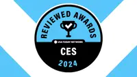 Reviewed Awards: CES 2024 badge on a blue and white background