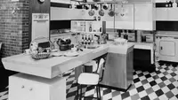 Concept image of a 1950's kitchen