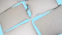 Pillows on a blue background