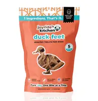 Joyride's Kitchen USA Duck Feet Dehydrated Dog Treats, 5 ct