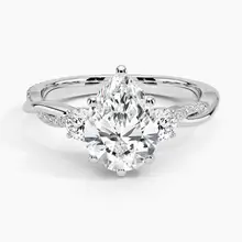 Product image of  Petite Twisted Vine Three-Stone Diamond Engagement Ring