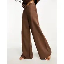 Product image of Chelsea Peers Mix & Match wide leg sweatpants in brown