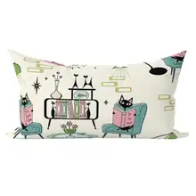Product image of Cozy Cats' Den Lumbar Throw Pillow Cover
