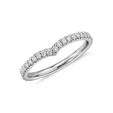 Product image of Blue Nile Classic V-Curved Diamond Ring In 14k White Gold 
