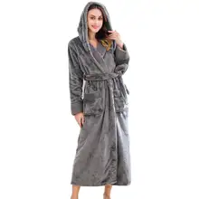 Product image of Richie House Women’s Long Plush Fleece Robe with Hood