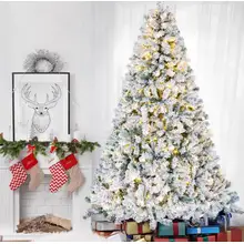 Product image of iFanze 6-Foot Pre-Lit Snow Flocked Christmas Tree