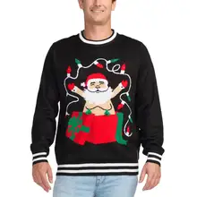 Product image of Tipsy Elves Yuletide Tassels Light Up Ugly Christmas Sweater