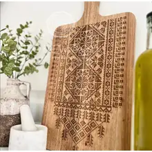 Product image of Tatreez Thobe Large Engraved Cutting Board