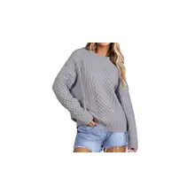 Product image of Wool-Blend Chunky Cable-Knit Oversized Sweater