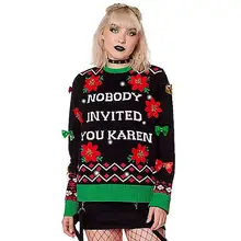 Product image of Light-Up Nobody Invited You Karen Ugly Christmas Sweater