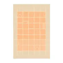 Product image of Pantone Peach Fuzz Neutral Grid Play Tufted Rug