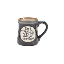 Product image of I'm a Teacher Superpower Deep Black 18 Oz Mug
