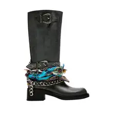 Product image of Steve Madden Rebel Black Distressed Boot