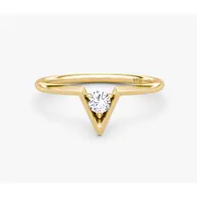 Product image of VRAI V Solitaire Ring