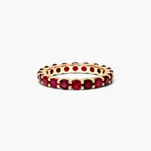 Product image of James Allen Milgrain Embellished Ruby Eternity Ring