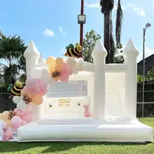 Product image of White Bounce House with Slide and Air Blower