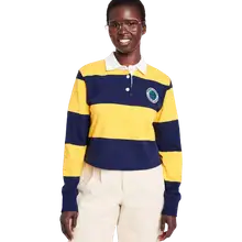 Product image of Stripe Collared Long Sleeve Rugby Shirt