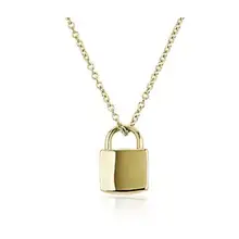 Product image of Lock Necklace In 14k Yellow Gold