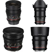 Product image of Rokinon 24, 35, 50, 85mm T1.5 Cine DS Lens Bundle for Canon EF Mount four-pack