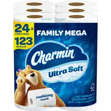 Product image of Charmin Ultra Soft Toilet Paper (12 Mega Rolls)