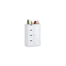 Product image of Costway Wooden Four-Drawer Bathroom Cabinet Storage