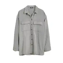 Product image of Plus Brushed Oversized Shirt-Jacket